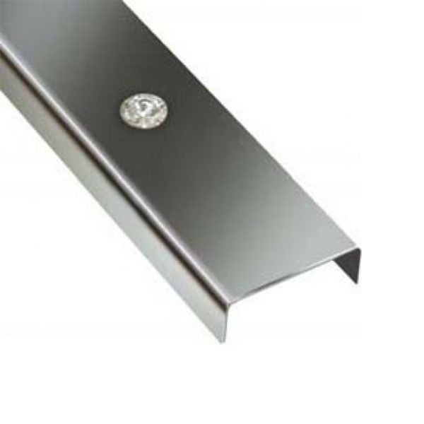 TSY Super Mirror Stainless Steel Border Profiles (Grey) 30mm - 270cm